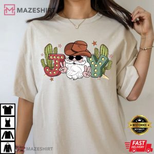 Cowboy Western Christmas T Shirt (1)