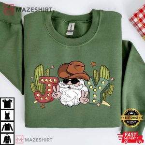 Cowboy Western Christmas T Shirt (4)