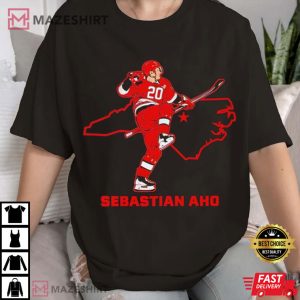 Sebastian Aho State star Carolina Hurricanes T Shirt (3)