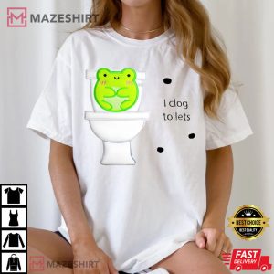 Frog Clog Toilets Funny T Shirt (2)