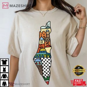 Free Gaza Palestine Flag T Shirt (2)