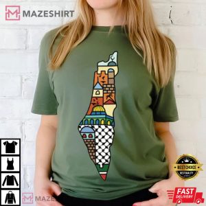 Free Gaza Palestine Flag T Shirt (3)
