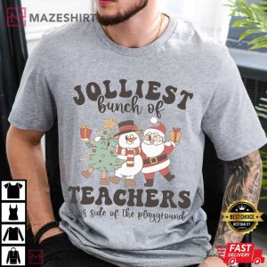 Jolliest Bunch of Teachers Xmas Gift T Shirt (3)