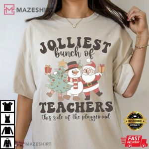 Jolliest Bunch of Teachers Xmas Gift T Shirt (4)