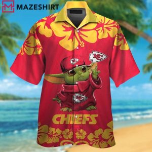 Kansas City Chiefs Baby Yoda Hawaiian Shirt