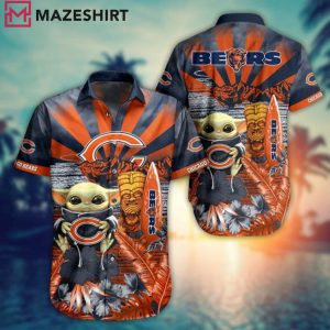 Baby Yoda NFL Chicago Bears Hawaiian Shirt