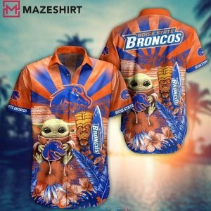 Boise State Broncos Baby Yoda Hawaiian Shirt