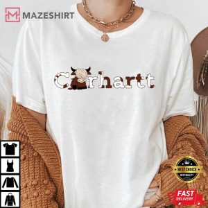 Highland Cow Carhartt Cow Lover T Shirt (1)