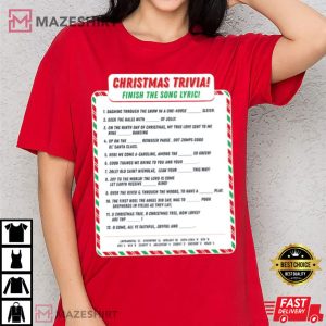 Trivia Song Lyrics Christmas T Shirt (1)