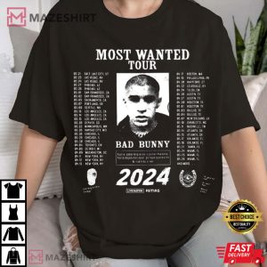 Bad Bunny Most Wanted Tour Merch T Shirt (1)