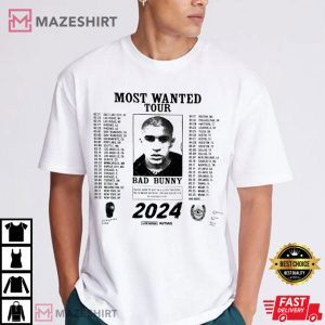 Bad Bunny Most Wanted Tour Merch T Shirt (2)