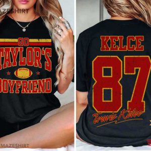 Go Taylor's Boyfriend 87 Travis Kelce T Shirt (1)