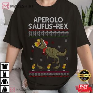 Aperolo Saufus Rex Dinosaur Lover Christmas T Shirt (1)