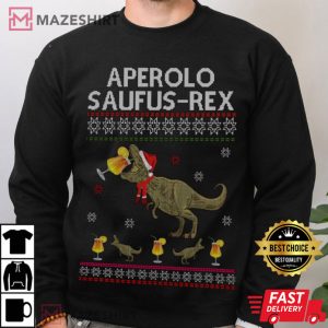 Aperolo Saufus Rex Dinosaur Lover Christmas T Shirt (4)