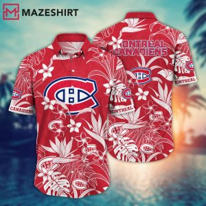 Montreal Canadiens NHL Tropical Pattern Hawaiian Shirt