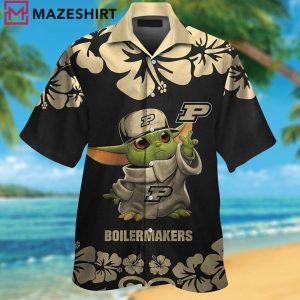 Purdue Boilermakers x Baby Yoda Hawaiian Shirt