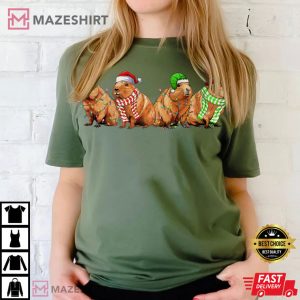Capybara Merry Christmas Capybara Lover Xmas Gift T Shirt (3)