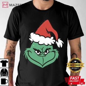Merry Christmas Grinch face Grinchmas T Shirt (1)