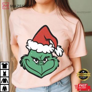 Merry Christmas Grinch face Grinchmas T Shirt (4)