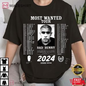 Bad Bunny Most Wanted Tour 2024 Merch T Shirt (1)