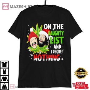 Merry Christmas On The Naughty List I Regret Nothing T Shirt (4)
