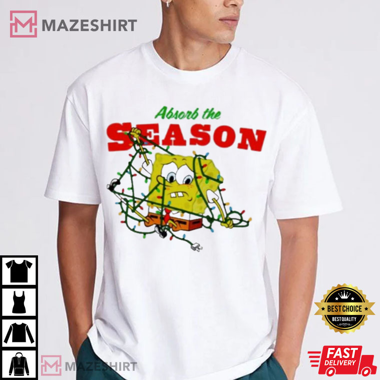 Christmas Spongebob Squarepants Absorb The Season T-Shirt