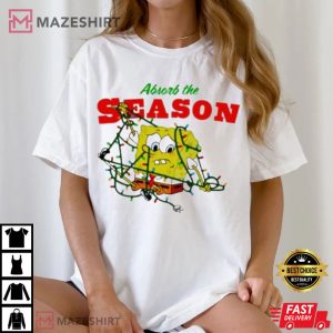 Christmas Spongebob Squarepants Absorb The Season T Shirt (2)