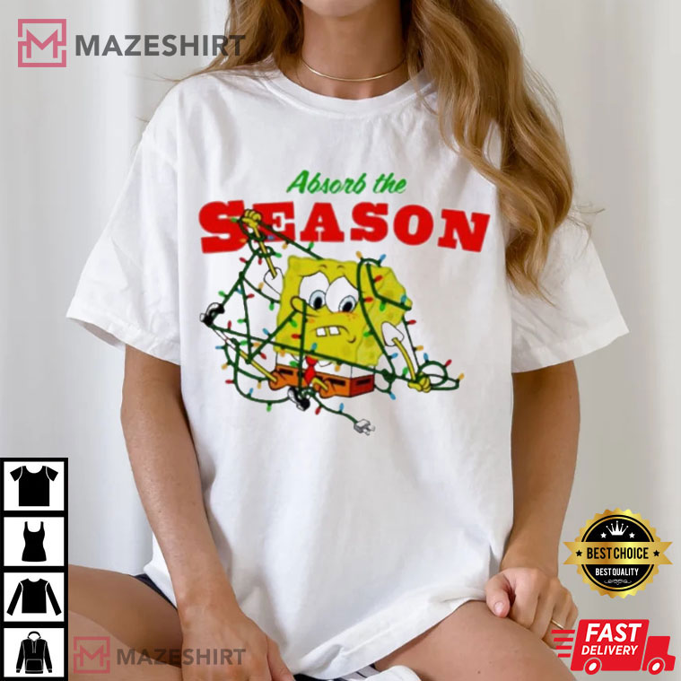 Christmas Spongebob Squarepants Absorb The Season T-Shirt