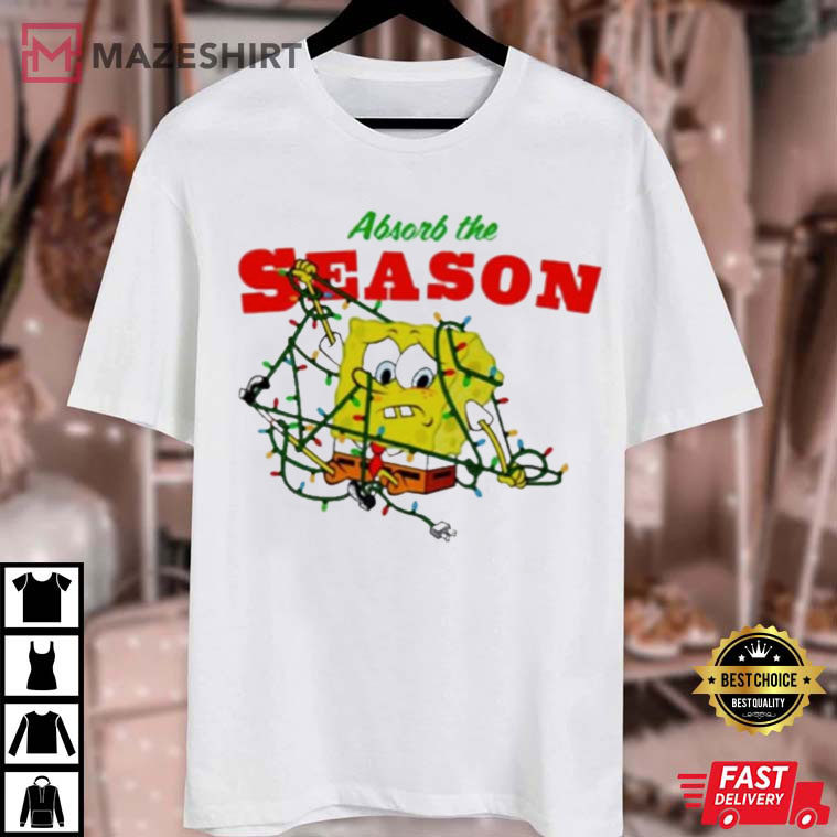 Christmas Spongebob Squarepants Absorb The Season T-Shirt