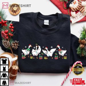 Goose Christmas Lights Funny T Shirt