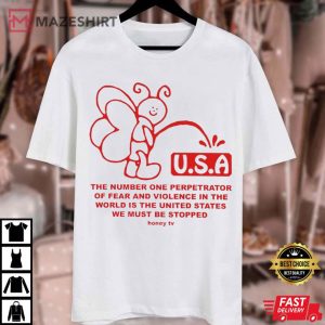 Bee USA Stop Violence T Shirt (1)