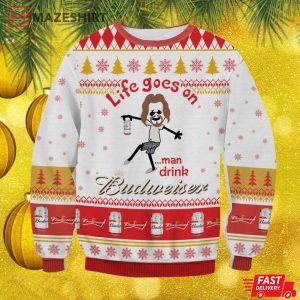 Budweiser Let’s Go On Dude Christmas Ugly Sweater Budweiser Let’s Go On Dude Christmas Ugly Sweater