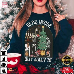 Dead Inside Spooky Christmas T Shirt (1)