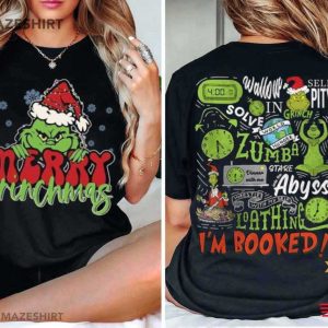 Grinch My Day I’m Booked Christmas T Shirt (1)