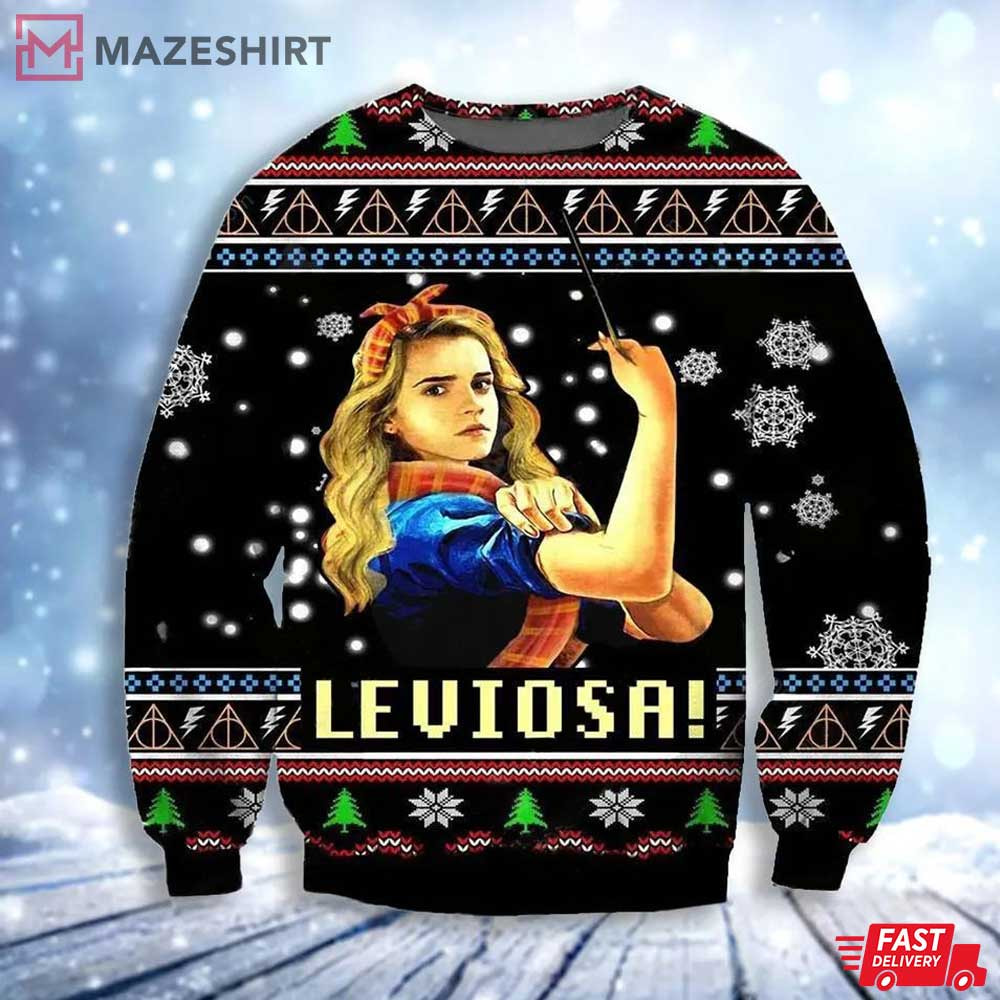 Leviosa Harry Potter Ugly Christmas Sweater