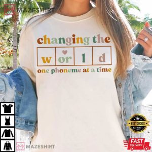 Changing The World Dyslexia Teacher T Shirt (3)