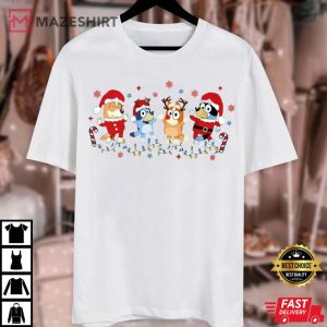 Christmas Party Bluey Family T Shirt (1)