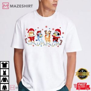 Christmas Party Bluey Family T Shirt (2)