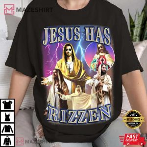 Jesus Has Rizzen Christian Saying T Shirt (2)