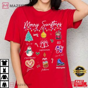 Merry Swiftmas The Eras Tour Christmas T Shirt (3)