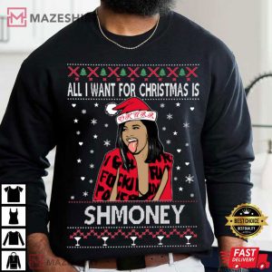 Cardi B All I Want for Christmas is Shmoney T Shirt (3)