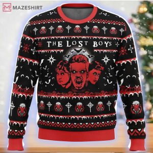 Half Vampire The Lost Boys Ugly Christmas Sweater Half Vampire The Lost Boys Ugly Christmas Sweater
