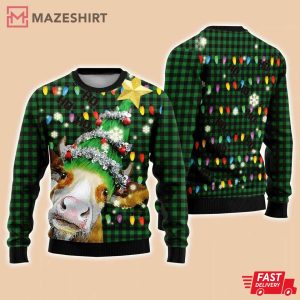 Cow Ho Ho Ho Christmas Tree Ugly Sweater Cow Ho Ho Ho Christmas Tree Ugly Sweater