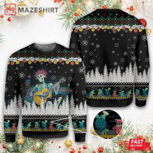 Grateful Dead Dancing Bear Ugly Sweater Grateful Dead Dancing Bear Ugly Sweater