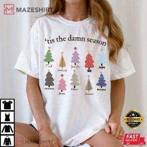 Taylor Swift Tis The Damn Season Tree Christmas T Shirt (2)