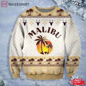 Malibu Rum Pattern Ugly Sweater Christmas