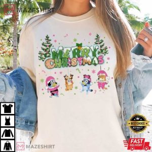 Family Bluey Christmas T Shirt (1)