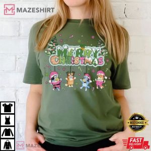 Family Bluey Christmas T Shirt (4)