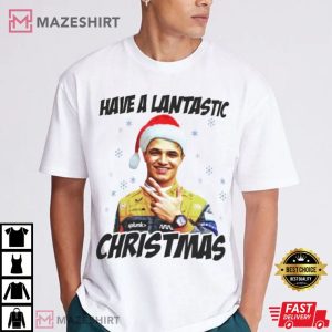 Lando Norris F1 Have a Lantastic Christmas T Shirt (1)