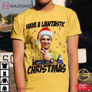 Lando Norris F1 Have a Lantastic Christmas T Shirt (2)